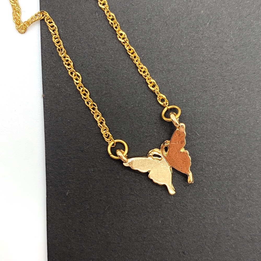 3/$30 Gold Butterfly Charm Necklace - Picture 6 of 7